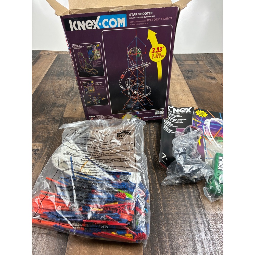 K'NEX Star Shooter Roller Coaster Building Set 13408 Motorized 3.33 Ft Tall